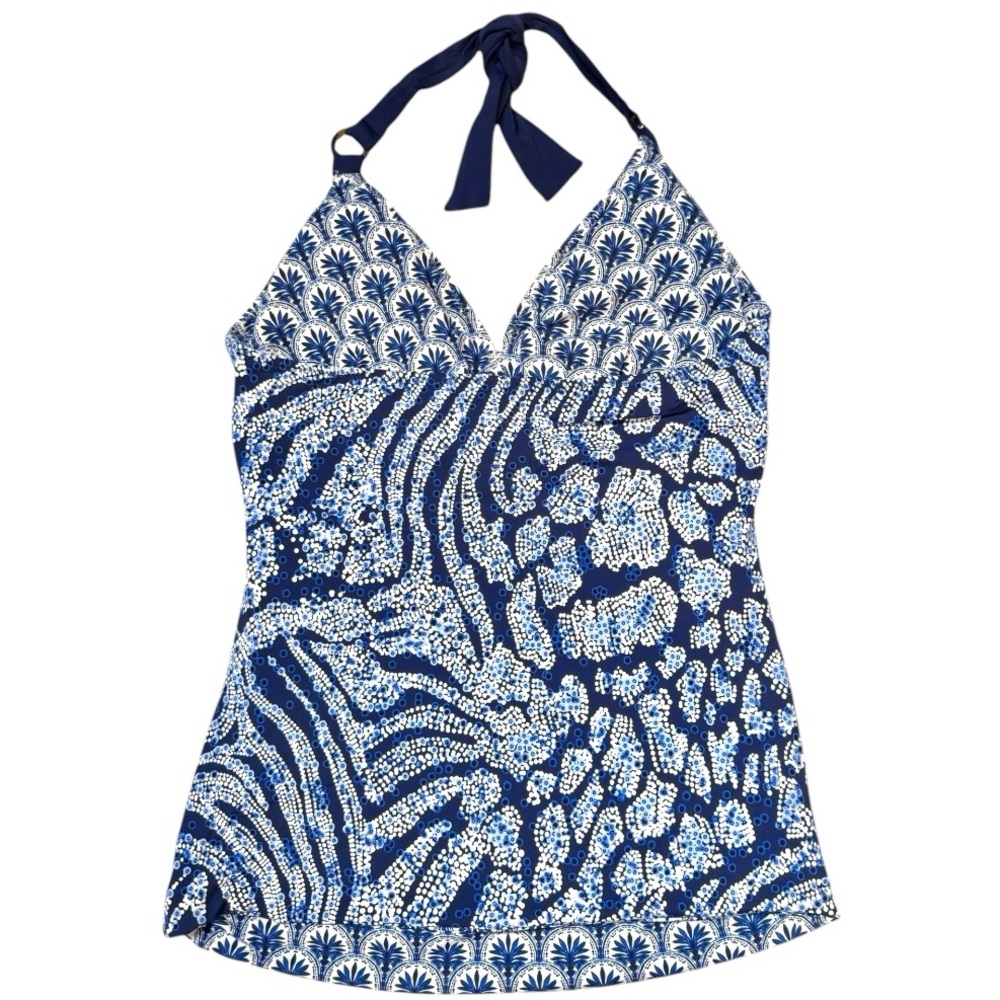 Tommy Bahama Playa Brava Reversible Ring Front Halter Tankini - Picture 13 of 16